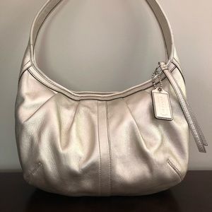 Silver Coach Bag